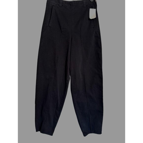 Topshop Balloon Leg High Waist Size 2 Peg Ankle Pants Cotton Side Zipper NWT - Picture 3 of 12